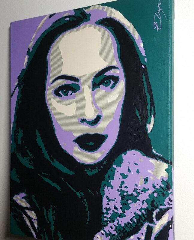 Lichtenstein inspired pop art portret