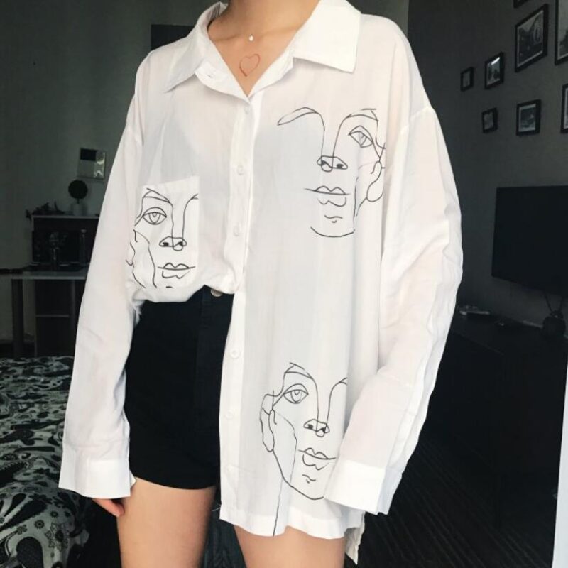 faces drawing shirt
