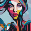 sexy woman portrait popart