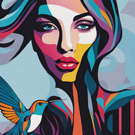 sexy woman portrait popart