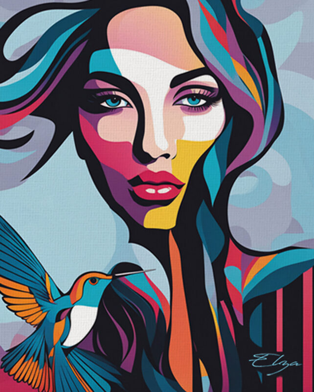 sexy woman portrait popart