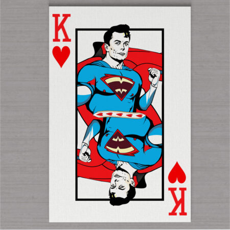 Elon Musk portrait King of Hearts