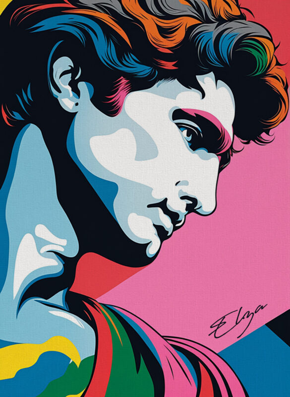david michelangelo pop art by Elena Zaharia Art